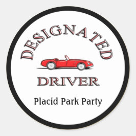 Adesivo Redondo Autocolantes personalizados Dourados de driver des