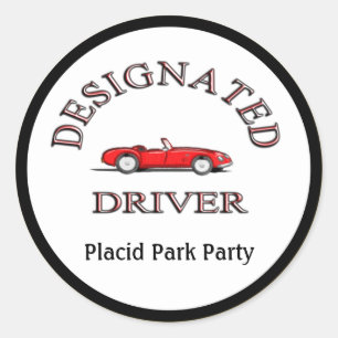 Adesivo Redondo Autocolantes personalizados Dourados de driver des
