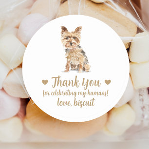 Adesivo Redondo Autocolantes personalizados para casamentos de cãe