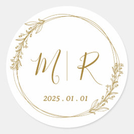 Adesivo Redondo Autocolantes personalizados para favores de casame