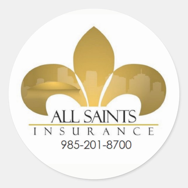 Adesivo Redondo Autocolantes personalizados para logotipos comerci (Frente)