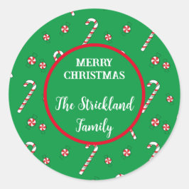 Adesivo Redondo Autocolantes personalizados para o Natal