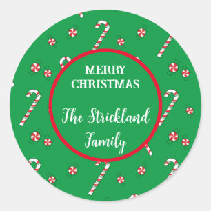 Adesivo Redondo Autocolantes personalizados para o Natal