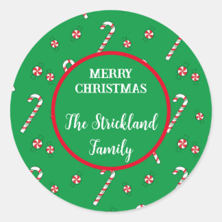 Adesivo Redondo Autocolantes personalizados para o Natal