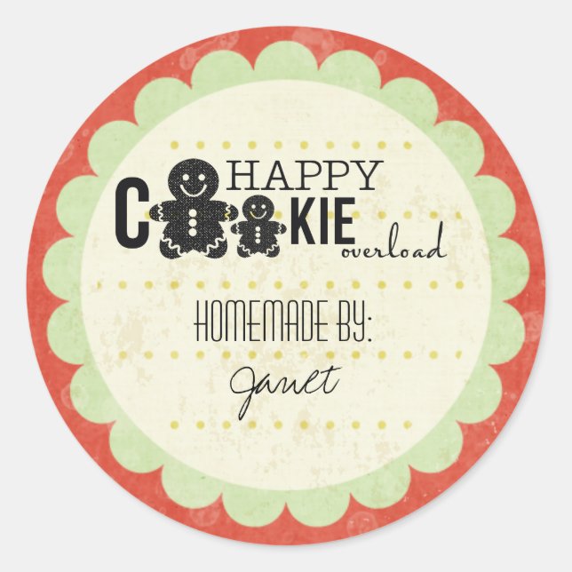 Adesivo Redondo Autocolantes pessoais (Frente)