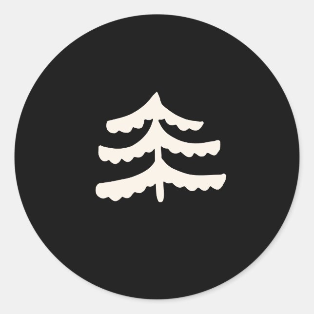 Adesivo Redondo Autocolantes Pretos Modernos, Verdes, Simples (Frente)