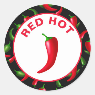 Adesivo Redondo Autocolantes Red Chili Personalizados