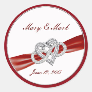 Adesivo Redondo Autocolantes Red Infinity Personalizados