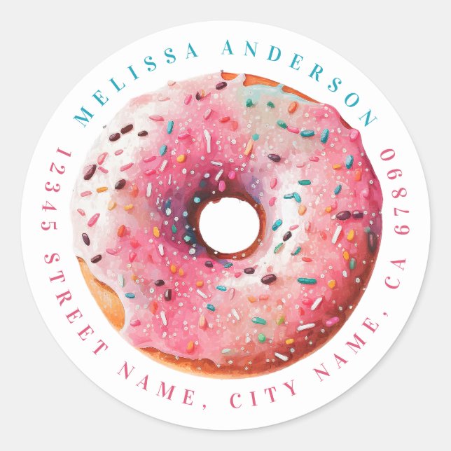 Adesivo Redondo Autocolantes redondos de nomes personalizados (Frente)