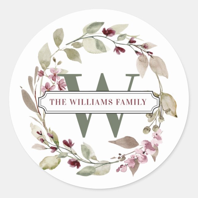 Adesivo Redondo Autocolantes redondos de nomes personalizados (Frente)