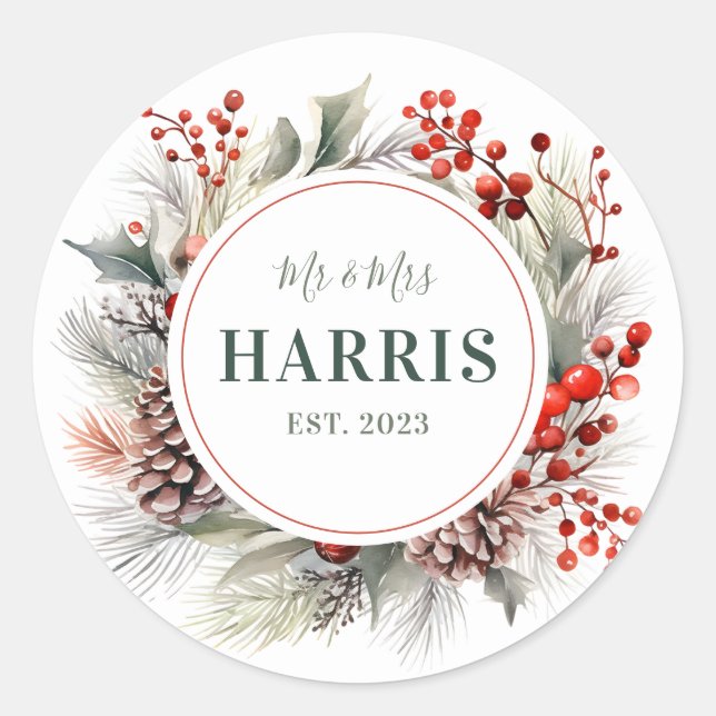 Adesivo Redondo Autocolantes redondos de nomes personalizados (Frente)