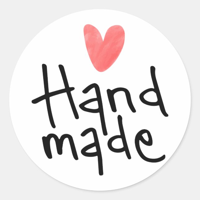 Adesivo Redondo Autocolantes redondos, feitos à mão (Frente)