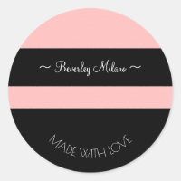 Autocolantes rosa e pretos personalizados