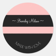 Autocolantes rosa e pretos personalizados