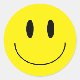 Adesivo Redondo Autocolantes "Rosto Feliz"