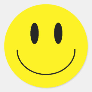 Adesivo Redondo Autocolantes "Rosto Feliz"