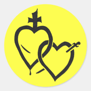 Adesivo Redondo Autocolantes Sagrados e Imaculados