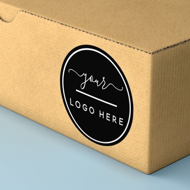 Adesivo Redondo Autocolantes simples de logotipo comercial persona (Criador carregado)