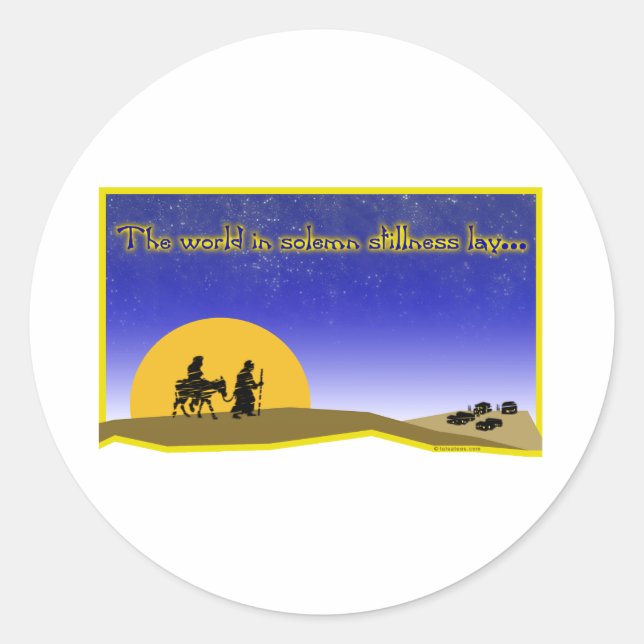 Adesivo Redondo Autocolantes solenes (Frente)