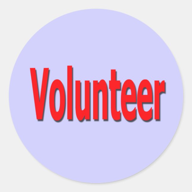 Adesivo Redondo autocolantes voluntários - roxo (Frente)