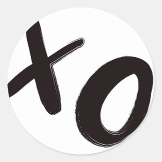Adesivo Redondo Autocolantes XO
