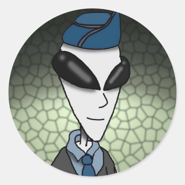 Adesivo Redondo Autocolantes - Zona 51 Céu Principal (Frente)