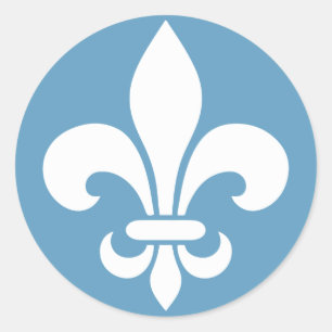 Adesivo Redondo AutocolantX20 Fleur de lys français métal antique