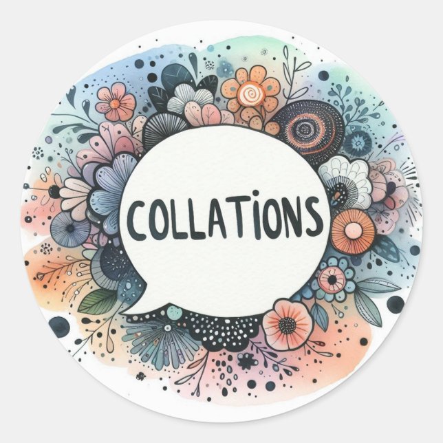 Adesivo Redondo Autocollants ronds classiques (Frente)