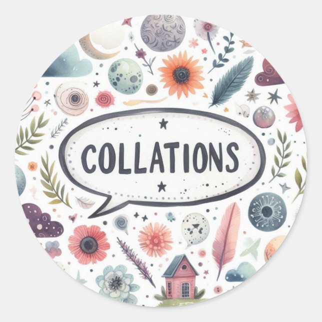 Adesivo Redondo Autocollants ronds classiques (Collations) (Frente)