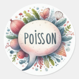 Adesivo Redondo Autocollants ronds classiques (Poisson)