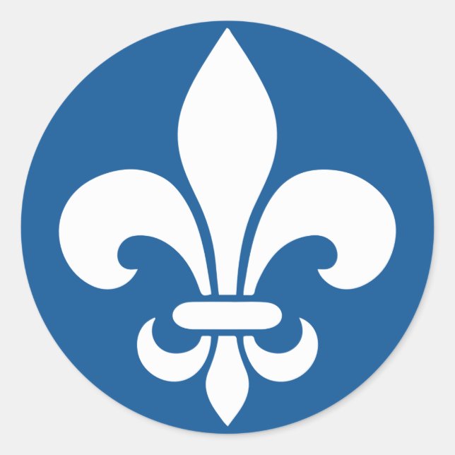 Adesivo Redondo AutocollantX20 Flor de lys francês metal antigo (Frente)