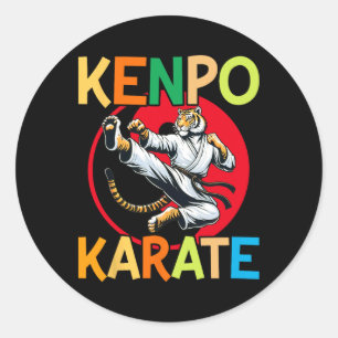 Adesivo Redondo Autodefesa Kenpo Karate Artes Marciais