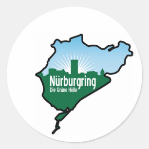 Adesivo Redondo Autódromo de Nurburgring Nordschleife, Alemanha