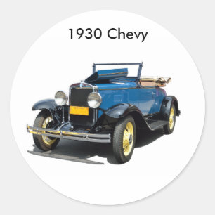 Adesivo Redondo Automóvel 1930 do Convertible de Chevy do vintage