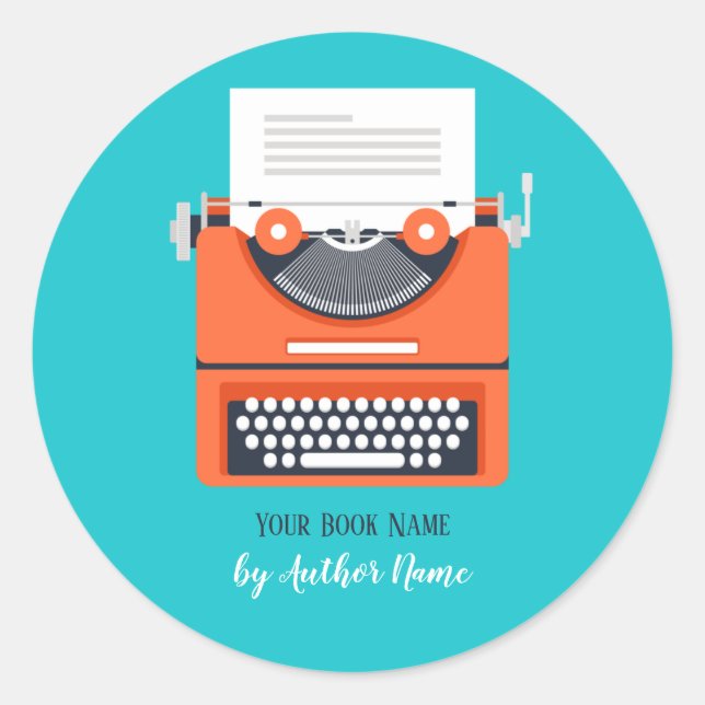 Adesivo Redondo Autor da Máquina de Digitalização do Livro (Frente)