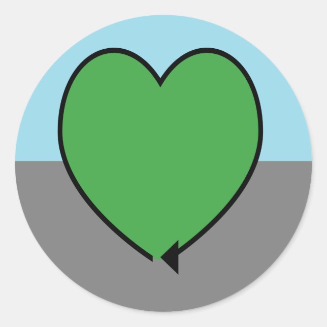 Adesivo Redondo Autoromantic Pride Flag  (Frente)