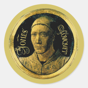 Adesivo Redondo Autorretrato 1450 Jean Fouquet Medallion
