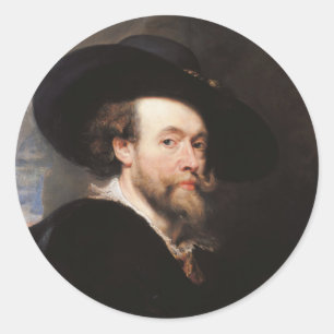 Adesivo Redondo Autorretrato de Sir Peter Paul Rubens