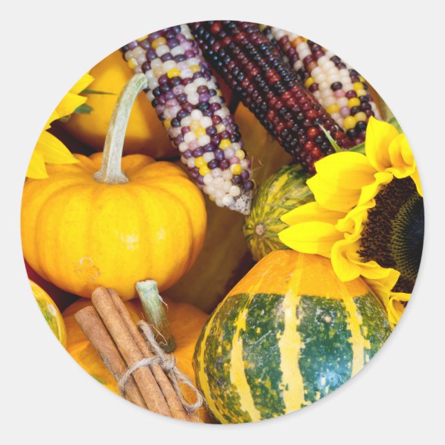 Adesivo Redondo Autumn Bounty (Frente)