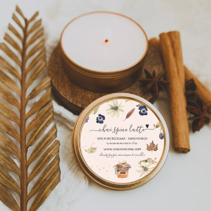 Adesivo Redondo Autumn Chai Spice Vela artesanal