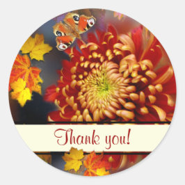 Adesivo Redondo Autumn Dreaming ~ Round Chrysanthemum Sticker