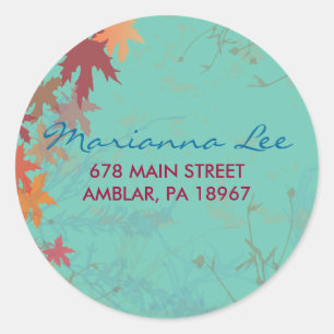 Adesivo Redondo Autumn Falling Deixa O Vedante Do Convite