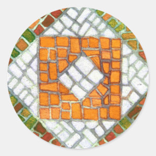 Adesivo Redondo AUTUMN MOSAIC Pequenos Autocolantes redondos