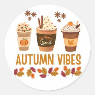 Adesivo Redondo Autumn Vibes