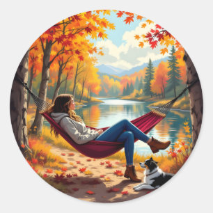 Adesivo Redondo Autumn Vibes e Bênçãos Queda