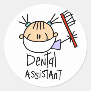 Adesivo Redondo Auxiliar Dentário