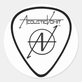 Adesivo Redondo AV Guitar Pick Sticker