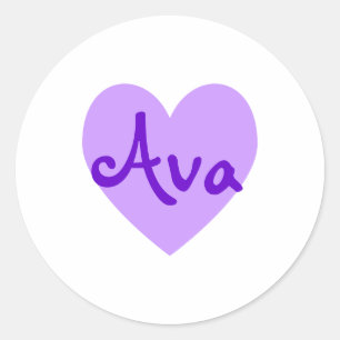 Adesivo Redondo Ava no roxo