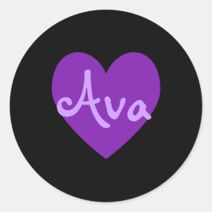 Adesivo Redondo Ava no roxo