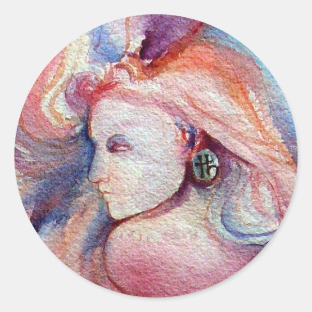 Adesivo Redondo AVALON / Magia e Mistério (Frente)